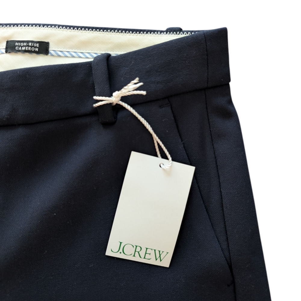 J. Crew High Rise Cameron Pant In Four Season Stretch Navy Blue NWT - Picture 6 of 16